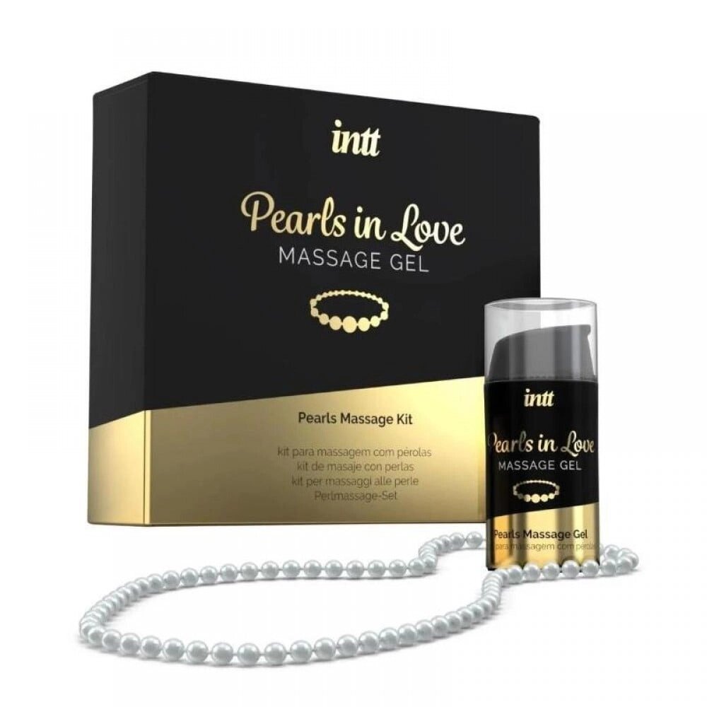 Набір для інтимного масажу Intt Pearls in Love, 15 мл, з гелем і перловим намистом від компанії Інтернет магазин Персик - фото 1