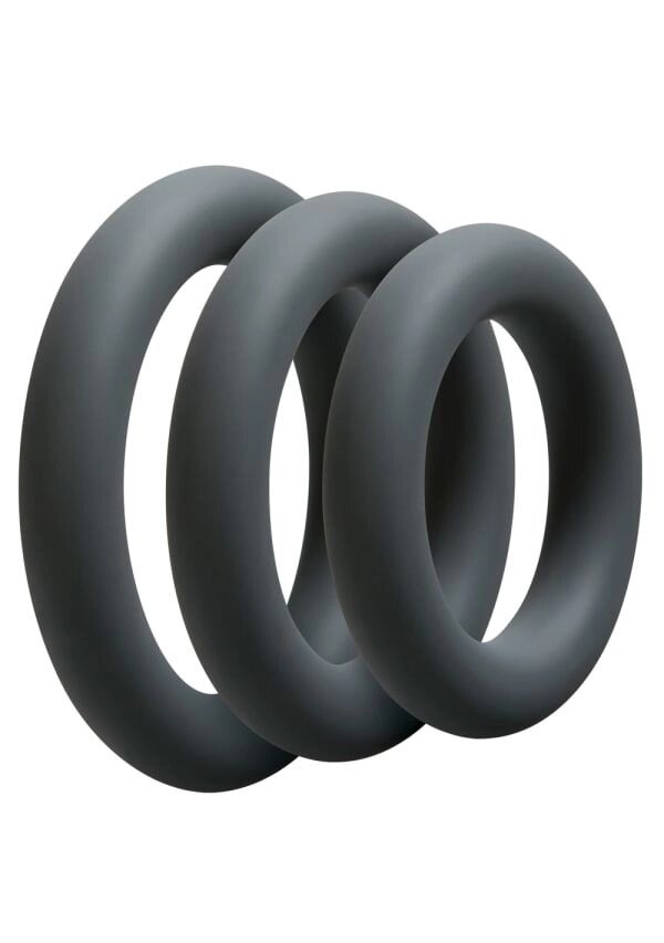 Набір ерекційних кілець Doc Johnson OptiMALE 3 C-Ring Set Thick від компанії Інтернет магазин Персик - фото 1