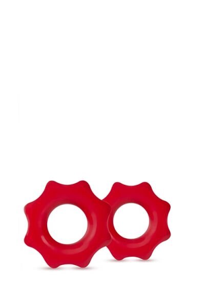 Набір ерекційних кілець STAY HARD NUTZ RED від компанії Інтернет магазин Персик - фото 1