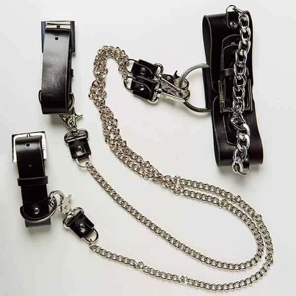 Набір нашийник + наручники Silver With Chain від компанії Інтернет магазин Персик - фото 1