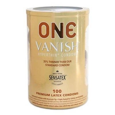 Набір супертонких презервативів ONE Vanish 100 шт від компанії Інтернет магазин Персик - фото 1