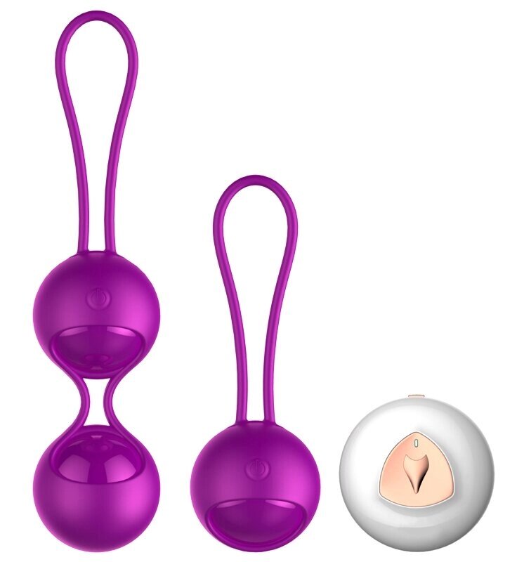Набір вагінальних кульок з вібрацією та з далекою керуючою речовиною - набором вібраційних кегельних кульок від компанії Інтернет магазин Персик - фото 1