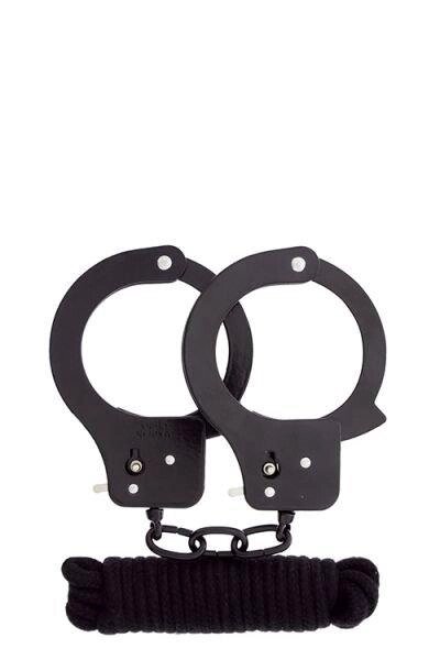 Набор BONDX METAL CUFFS & LOVE ROPE SET, BLACK від компанії Інтернет магазин Персик - фото 1