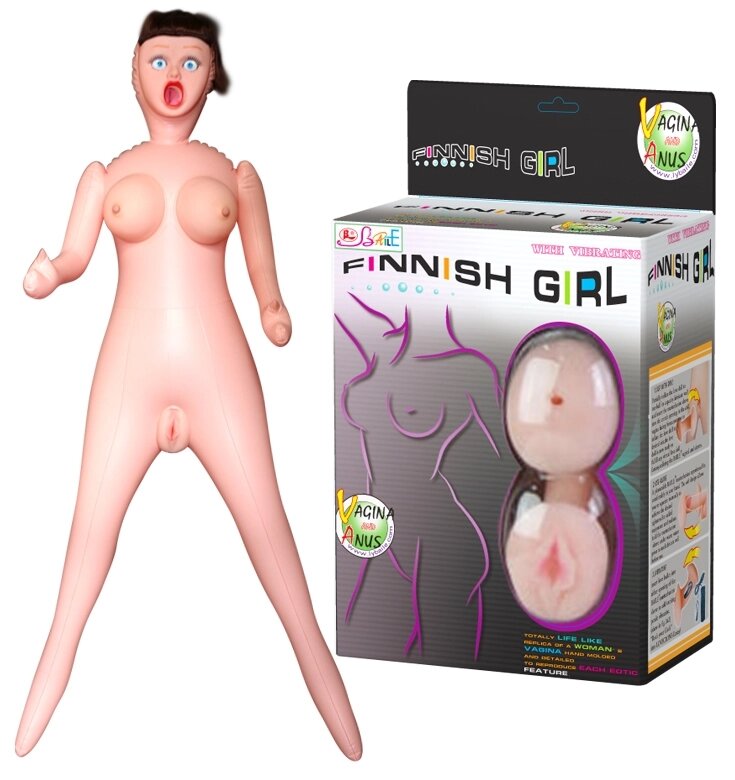 Надувна лялька для сексу за допомогою кібер -вставки та вібруостимуляції Finish Girl від компанії Інтернет магазин Персик - фото 1
