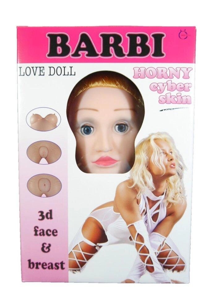 Надувна лялька зі вставкою вагиной з киберкожи і вібростімуляція BARBI- 3D від компанії Інтернет магазин Персик - фото 1