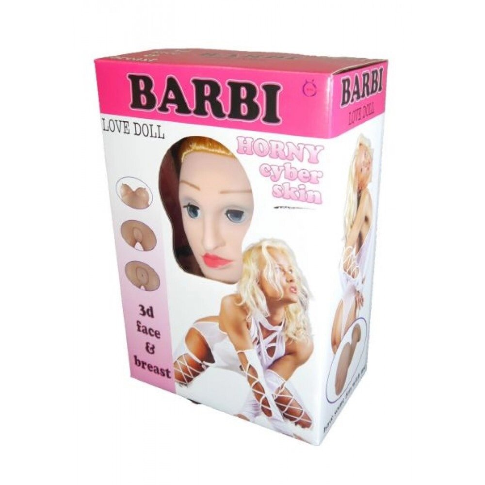 Надувна секс лялька з вставкою з кіберкожі і вібростимуляцією BARBI- 3D від компанії Інтернет магазин Персик - фото 1
