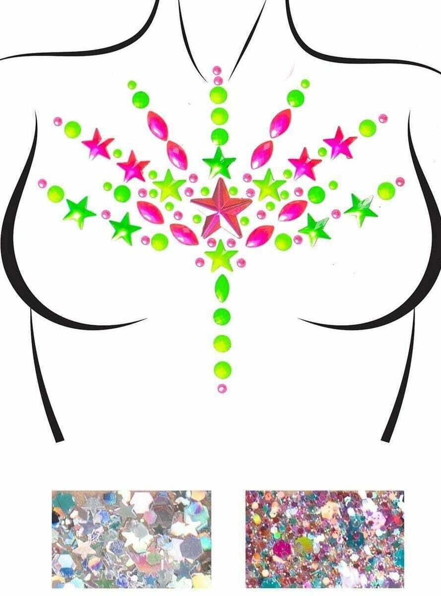 Наклейки на тіло Leg Avenue Bliss Neon Body jewels sticker O/S від компанії Інтернет магазин Персик - фото 1