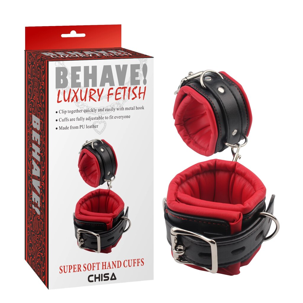 Наручники Chisa Behave Luxury Fetish Super Soft Hand Cuffs від компанії Інтернет магазин Персик - фото 1