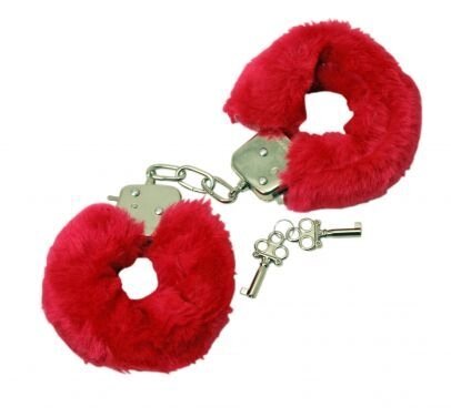 Наручники з хутром Fur Love Cuffs, Red від компанії Інтернет магазин Персик - фото 1