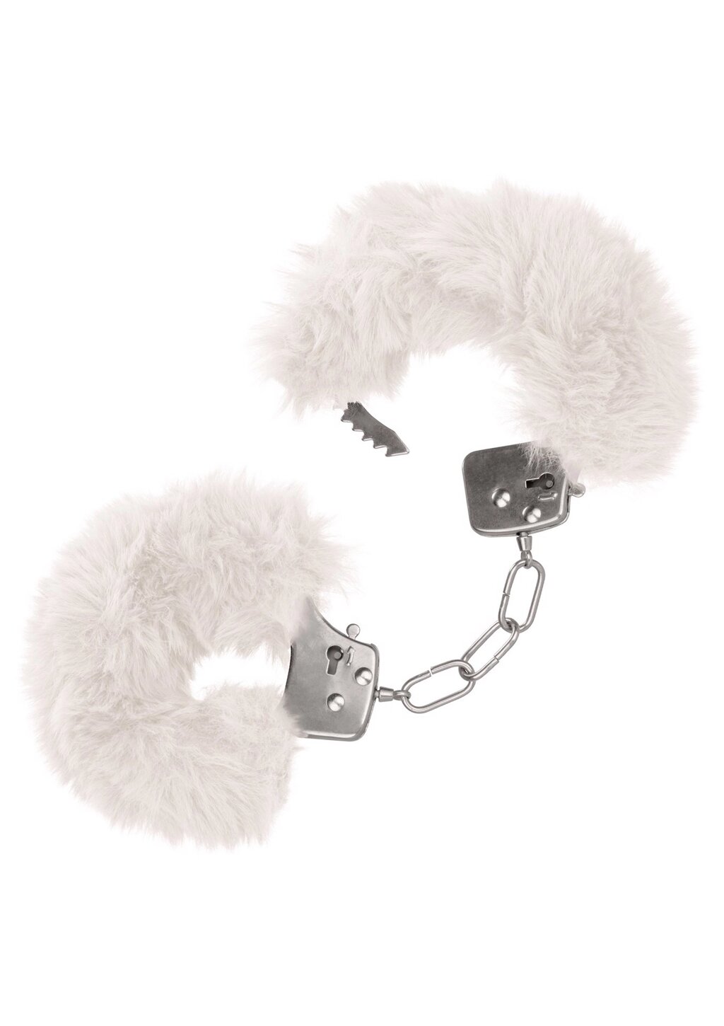 Наручники з хутром, металеві California Exotic Ultra Fluffy Furry Cuffs, білий від компанії Інтернет магазин Персик - фото 1