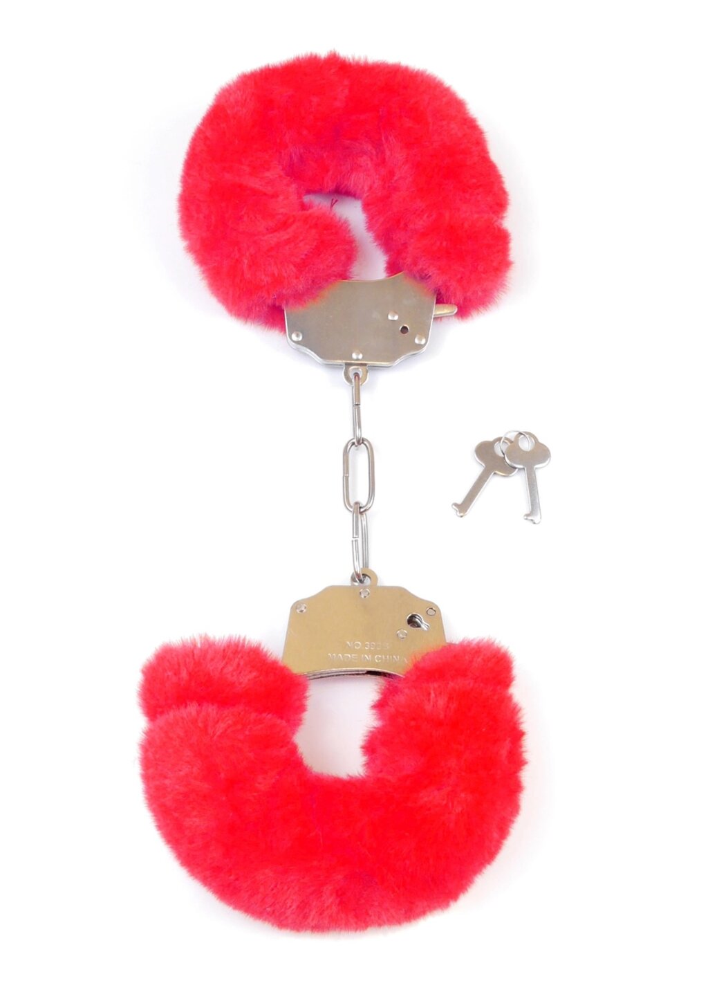 Наручники з пухнастим хутром Boss Series Furry Cuffs червоні від компанії Інтернет магазин Персик - фото 1