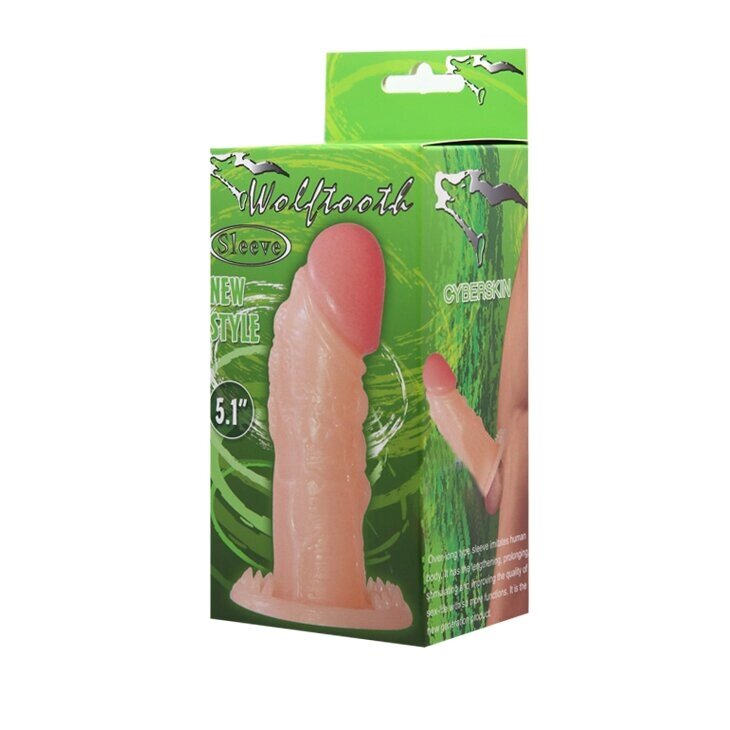 Насадка-презерватив BI-016003-0102S (тілесний) від компанії Інтернет магазин Персик - фото 1