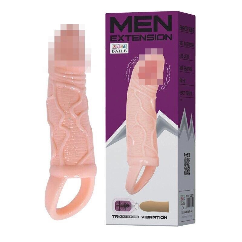 Насадка-презерватив з вібрацією Men extension від компанії Інтернет магазин Персик - фото 1