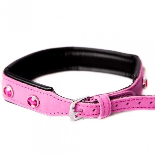Нашийник Leather Jewel, Pink від компанії Інтернет магазин Персик - фото 1