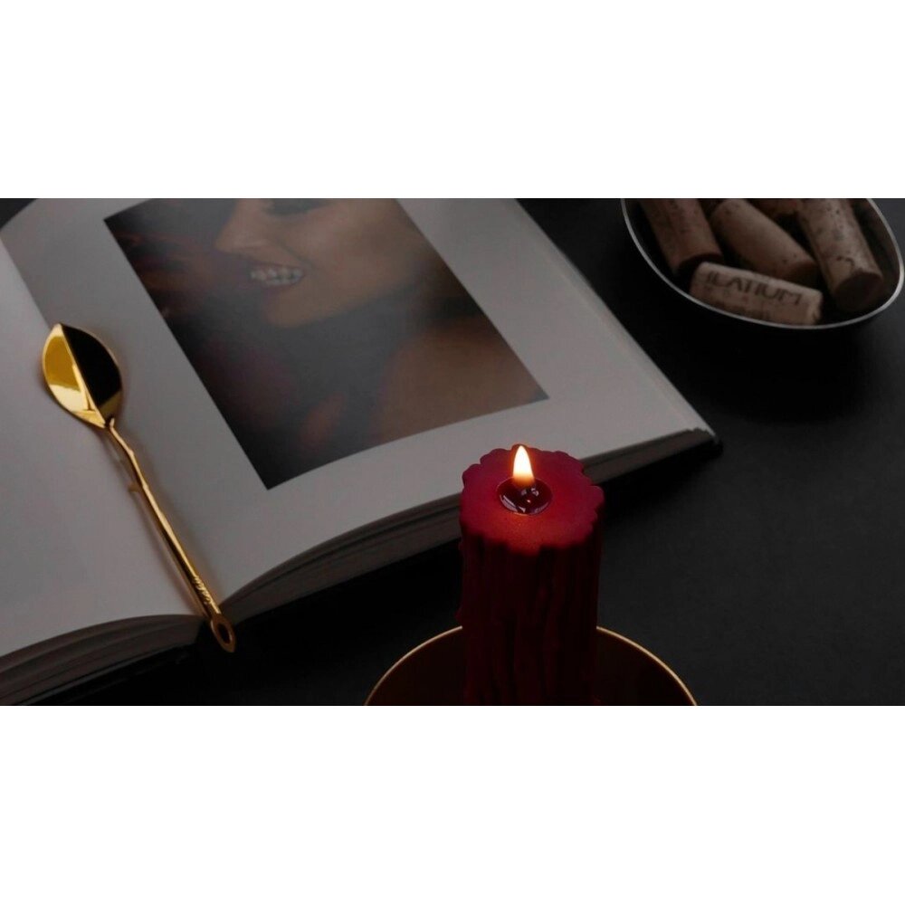 Невеликий шпильок для воску з низькотемпературною свічкою upko золотистий від компанії Інтернет магазин Персик - фото 1