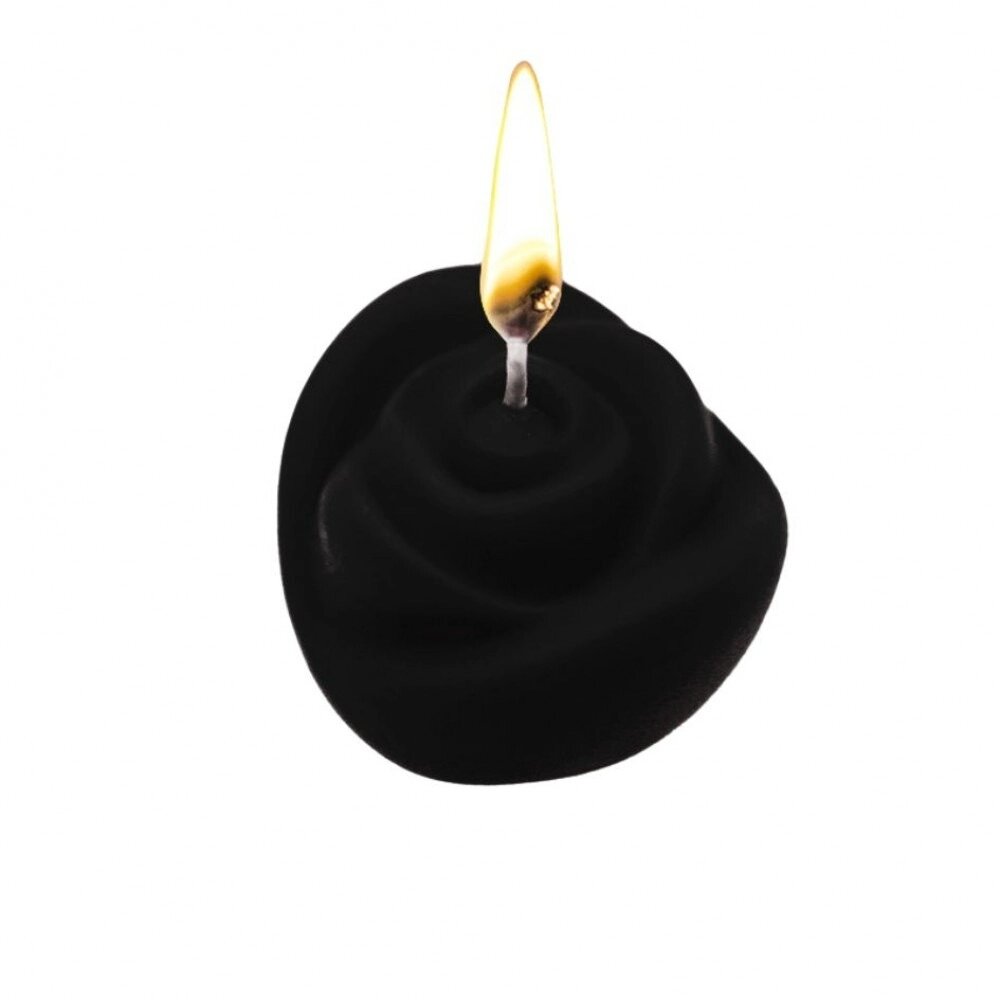 Низькотемпературна свічка Lockink у вигляді троянди чорна від компанії Інтернет магазин Персик - фото 1