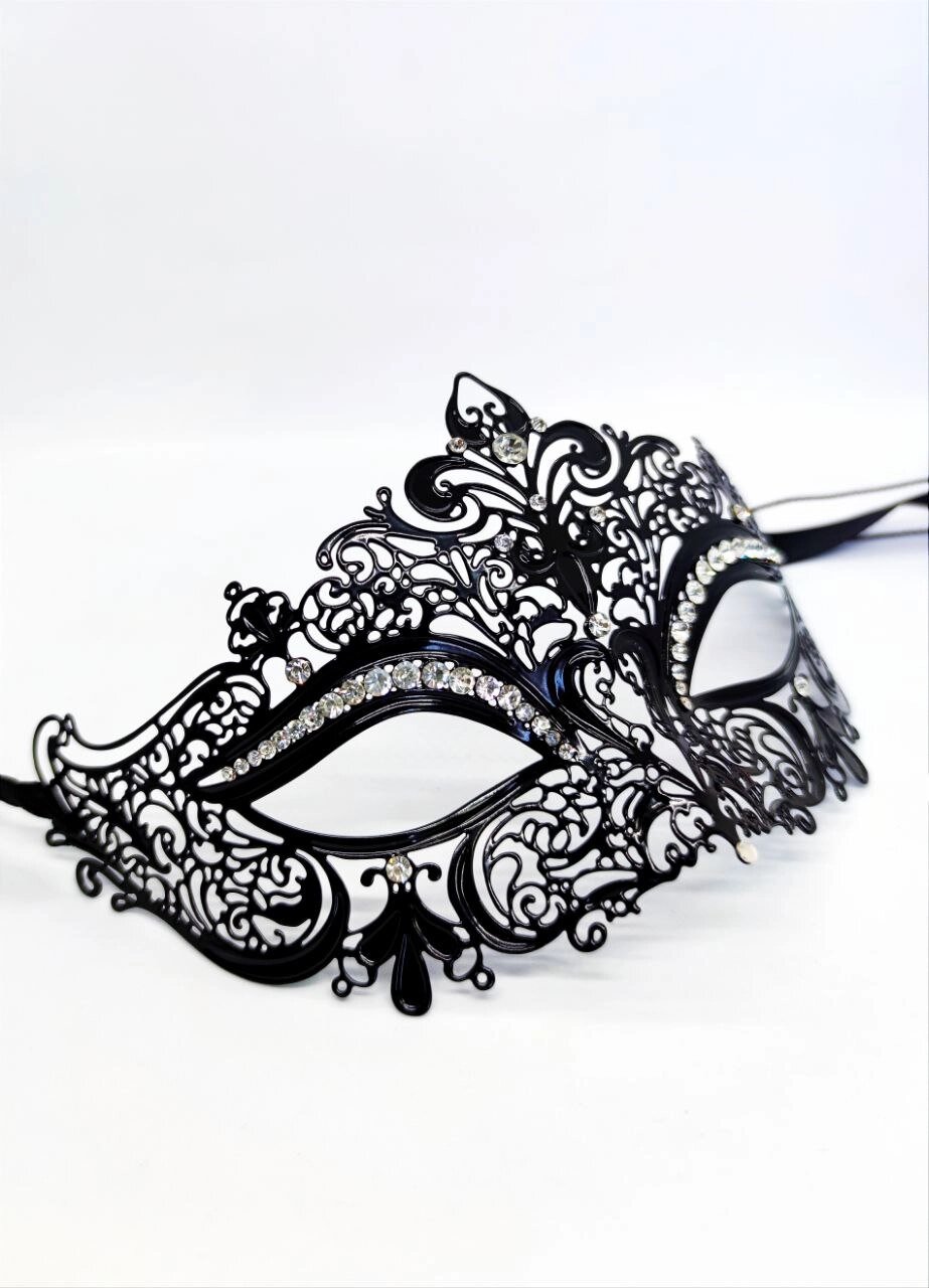 Очна маска металева чорна маска від компанії Інтернет магазин Персик - фото 1