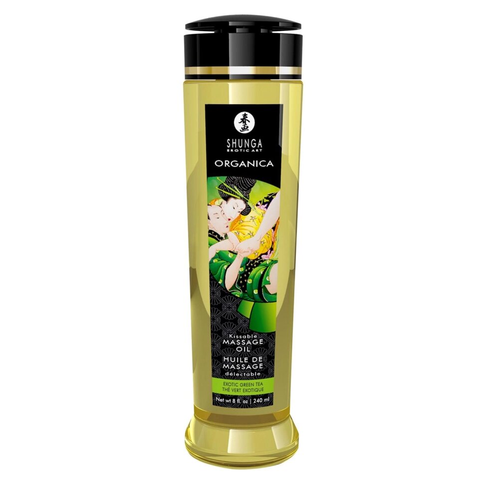 Органічне масажне масло Шунга Shunga ORGANICA - Exotic green tea (240 мл) з вітаміном Е від компанії Інтернет магазин Персик - фото 1