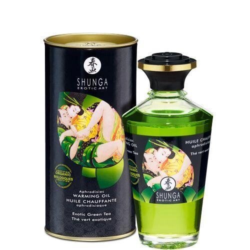 Органічне розігріває масло Shunga APHRODISIAC WARMING OIL - Exotic green tea від компанії Інтернет магазин Персик - фото 1