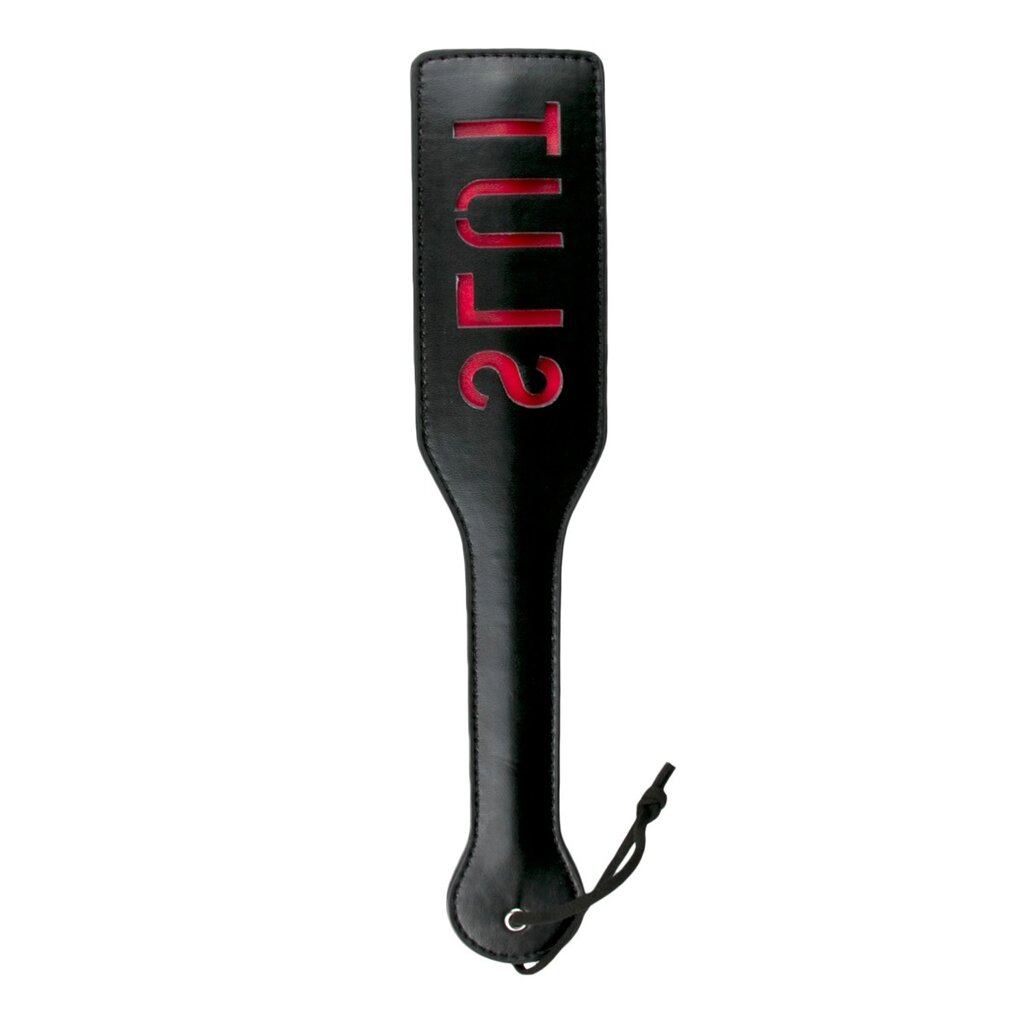 Паддл з написом Slut від Easy Toys, чорний із червоним, 33 см від компанії Інтернет магазин Персик - фото 1