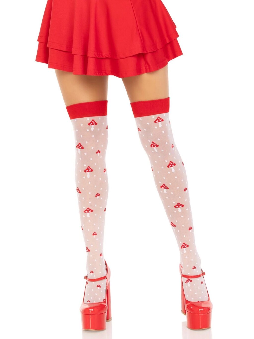 Панчохи Leg Avenue Polka Dot Mushroom Thigh Highs One Size від компанії Інтернет магазин Персик - фото 1