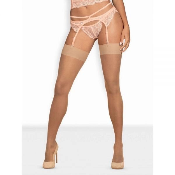 Панчохи тілесні Obsessive S800 stockings nude S / M від компанії Інтернет магазин Персик - фото 1