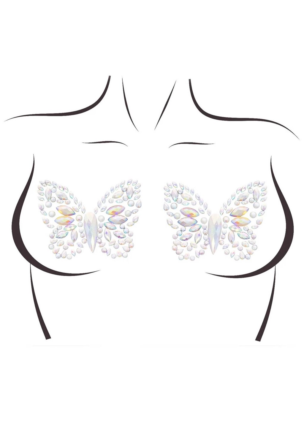 Пестіс із кристалів Leg Avenue Chrysallis nipple sticker від компанії Інтернет магазин Персик - фото 1