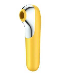 Смарт вібратор і вакуумний стимулятор 2-в-1 Satisfyer Dual Love Yellow