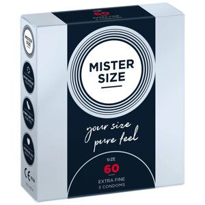 Презервативи Mister Size - pure feel - 60 (3 condoms), товщина 0,05 мм в Дніпропетровській області от компании Интернет магазин Персик