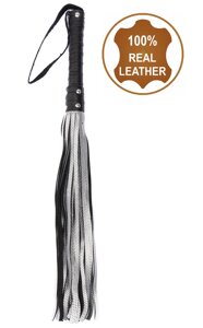 Флогер з натуральної шкіри Flirty Hard Leather - Black & Silver, BG-00036 в Дніпропетровській області от компании Интернет магазин Персик
