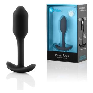 Анальна пробка зі зміщеним центром ваги, S, B-vibe Snug Plug 1 чорна, 8.6 х 2.2 см в Дніпропетровській області от компании Интернет магазин Персик