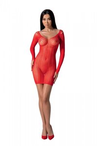 Напівпрозора міні-сукня Passion BS101 One Size, red, рукави-мітенки в Дніпропетровській області от компании Интернет магазин Персик