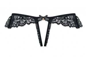 Трусики чорні Obsessive 830-THC-1 crotchless thong S / M