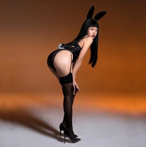 Сексуальний костюм зайчика UPKO Bunny Girl Bodysuit з відкритими грудьми, чорний, М в Дніпропетровській області от компании Интернет магазин Персик