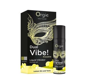 Рідкий вібратор Orgie DUAL VIBE! коктейль Джин-тонік лимон, 15 мл в Дніпропетровській області от компании Интернет магазин Персик