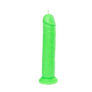 Свічка LOVE FLAME - Dildo Roma Green Fluor, CPS03-GREEN