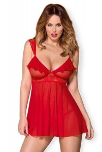 Сорочка Obsessive 863-BAB-3 babydoll & thong L / XL