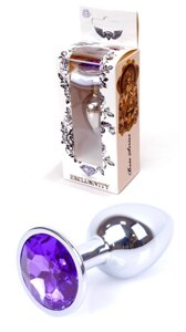 Серія Anal Plug Boss - ювелірні срібні штепсельні вилки Purple S, BS6400009