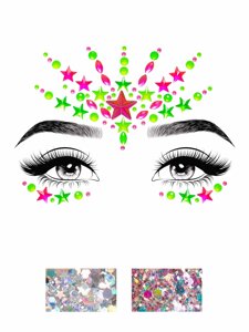 Наклейка з коштовностями Leg AvenueVibe Neon Face jewels sticker O/S в Дніпропетровській області от компании Интернет магазин Персик