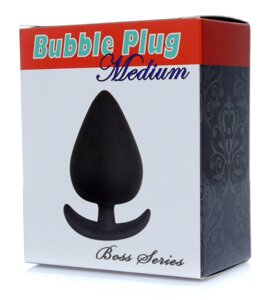 Anal Plag Series Boss - Bubble Plug Medium Black, BS6700060