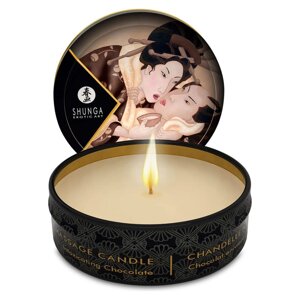 Масажна свічка Shunga MINI MASSAGE CANDLE - Intoxicating Chocolate