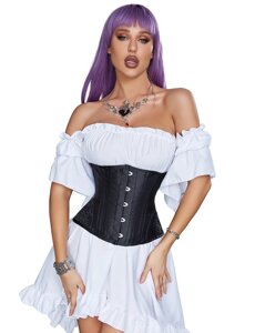 Корсет Star Night Corset з гачками та шнурівкою, чорний, XL