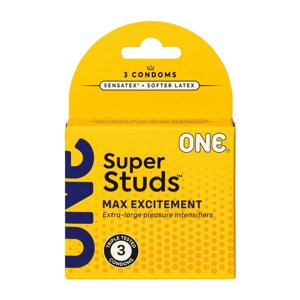 Презервативи ONE Super Studs 3 шт, картонна коробка в Дніпропетровській області от компании Интернет магазин Персик