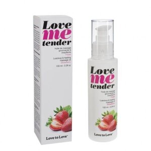 Розпродаж!! Масажна олія Love To Love - Love Me Tender, Strawberry (100 мл) (термін 08.2025) в Дніпропетровській області от компании Интернет магазин Персик