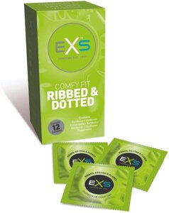 Exs Ribled & Propted 12 упаковки презервативи