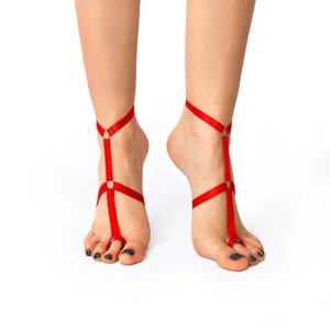Чокер на 2 ноги мистецтво сексу - Стелія, Червоний колір