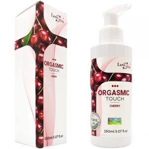 Ароматизований лубрикант і масажний гель 2 в 1 з збудливим ефектом Love Stim - Orgasmic Touch Cherry, 150 ml