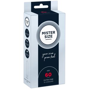 Презервативи Mister Size - pure feel - 60 (10 condoms), товщина 0,05 мм ( м'ята упаковка !!! ) в Дніпропетровській області от компании Интернет магазин Персик