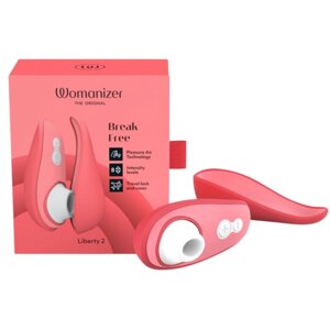 Вакуумний кліторальний вібратор рожевий Womanizer Liberty 2 Vibrant Rose,