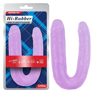 Фалоімітатор двосторонній Chisa Hi-Rubber, фіолетовий 45 см в Дніпропетровській області от компании Интернет магазин Персик